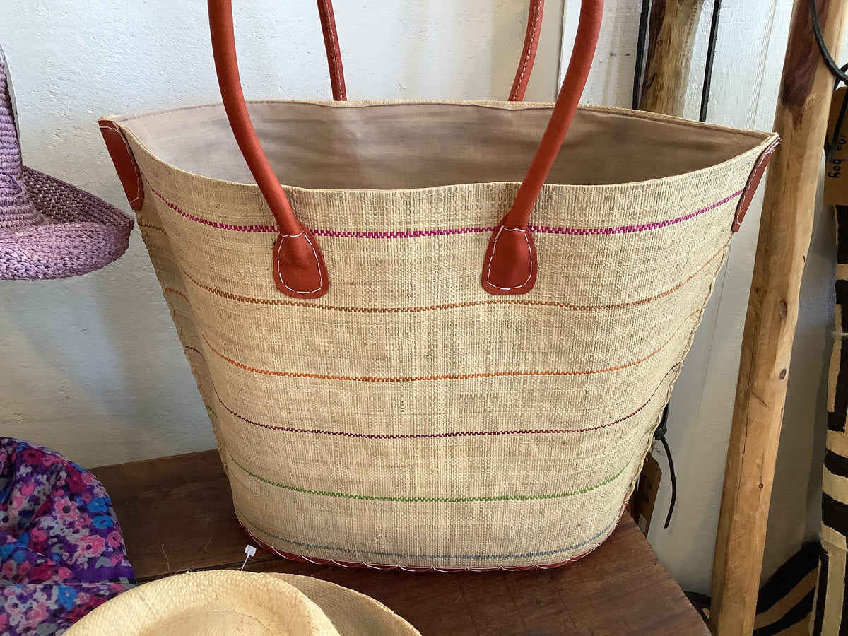 SB12 Shebobo Santa Cruz Pinstripes Straw Tote Bag – Cerrillos Station