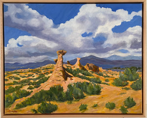 Nancy Clark Painting, 'On The Road To Chimayo', Oil On Canvas, 16” x 20”