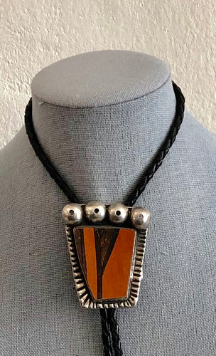Sterling Bolo with San Lazaro Pottery - - Cerrillos Station | Fine Art Gallery, Native American Jewelry & Shop