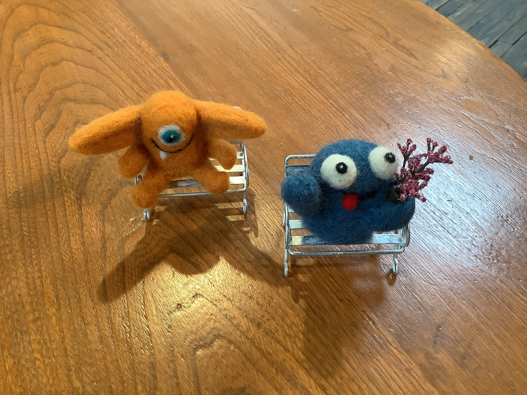 felted monsters JM6-Felted Monsters w/Bench – Cerrillos Station