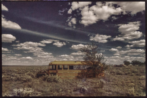 'Yellow Bus, Encino,New Mexico',  by Brian K. Edwards, 16” x 20”