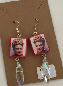 Frida earrings with charms pp8 - jewelry - Cerrillos Station | Fine Art Gallery, Native American Jewelry & Shop