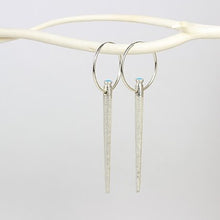 Urchin Hoops with Turquoise Tops by Laws Of Nature, LON5 - jewelry - Cerrillos Station | Fine Art Gallery, Native American Jewelry & Shop