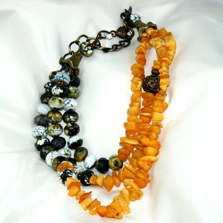 2 Strand Bamboo Coral Necklace - Necklaces - Cerrillos Station | Fine Art Gallery, Native American Jewelry & Shop