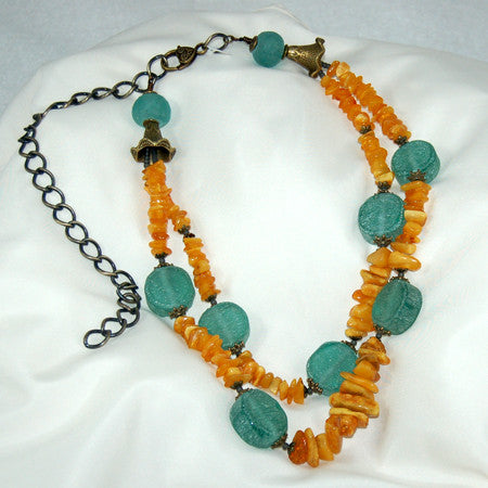2 Strand Baltic Amber Necklace - Necklaces - Cerrillos Station | Fine Art Gallery, Native American Jewelry & Shop
