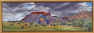 Nancy Clark Painting, 'Mystery Of Black Mesa', Oil On Canvas, 10” x 30”
