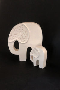 Elephant Pair, By Puck Hogenboom - Ceramic Sculptures - Cerrillos Station | Fine Art Gallery, Native American Jewelry & Shop