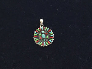 RAH3 small round pendant - - Cerrillos Station | Fine Art Gallery, Native American Jewelry & Shop