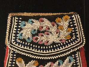Vintage Iriquois bead bag JM3 - beaded case - Cerrillos Station | Fine Art Gallery, Native American Jewelry & Shop