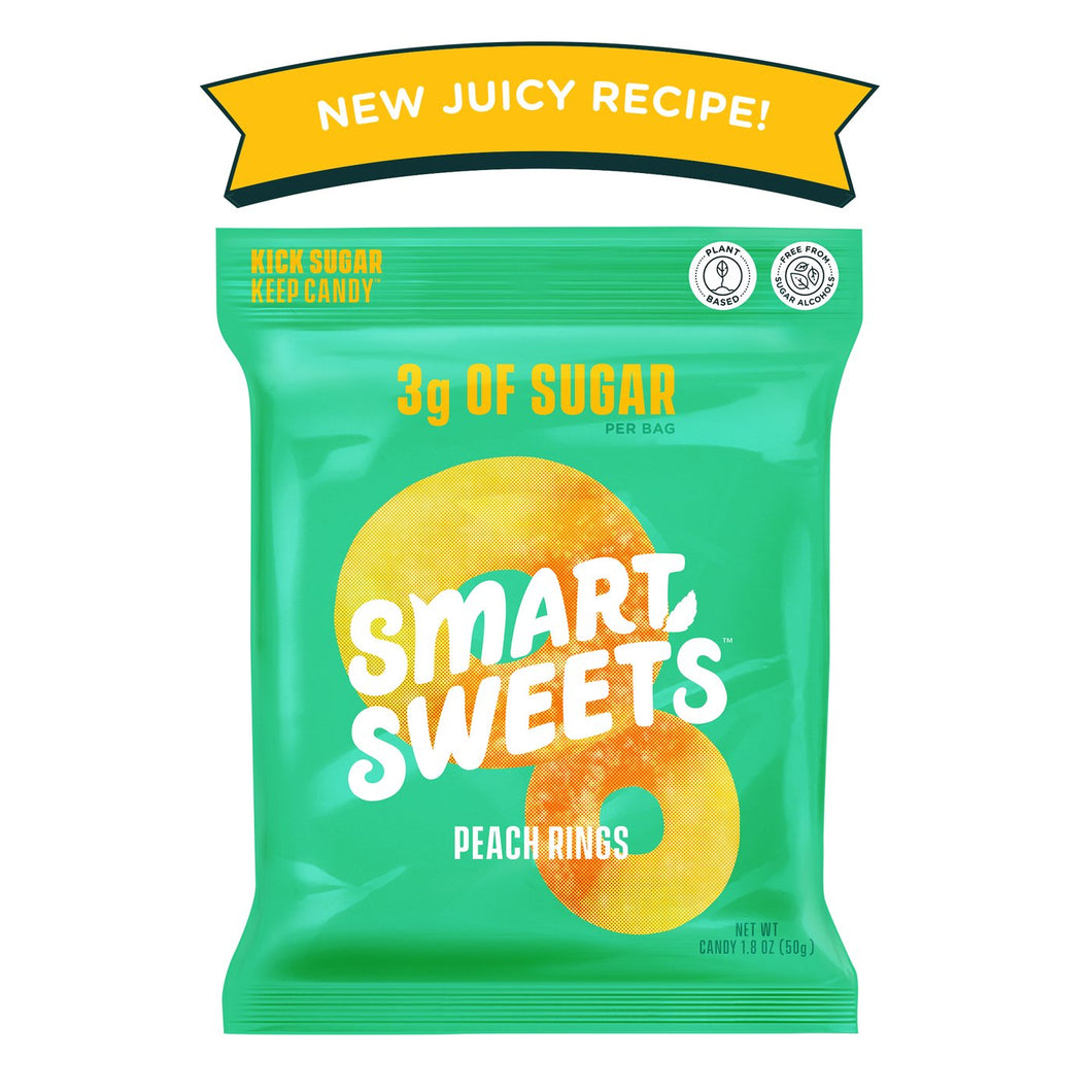 Smartsweets Gummy Peach Rings, 1.8oz - Groceries - Cerrillos Station | Fine Art Gallery, Native American Jewelry & Shop