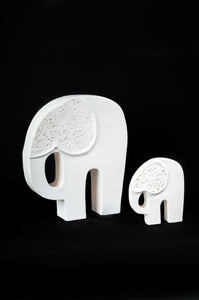 Elephant Pair, By Puck Hogenboom - Ceramic Sculptures - Cerrillos Station | Fine Art Gallery, Native American Jewelry & Shop